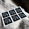 One sheet of I Won't Let You Burn Me stickers by &Lucifer
