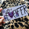 &Lucifer For the Love of Black Mages Tarot Bookmark Watermarked AndLucifer Reverse Side Logo Mask Monster QR Code