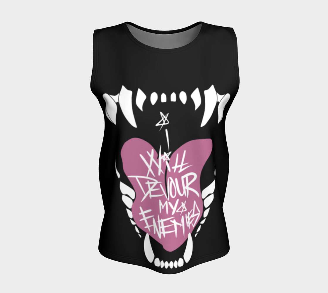 I Will Devour My Enemies Peachskin Long Tank - BLK
